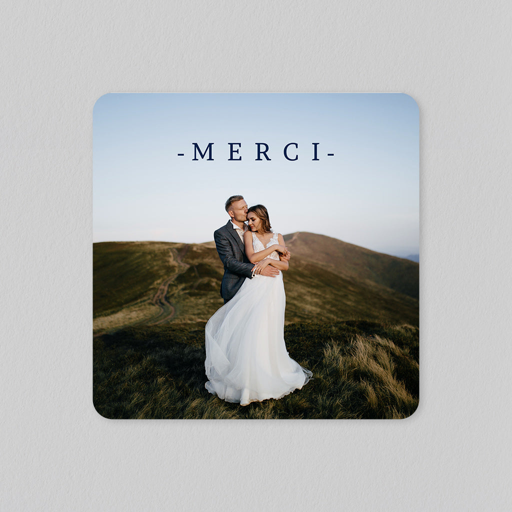 Carte remerciement mariage