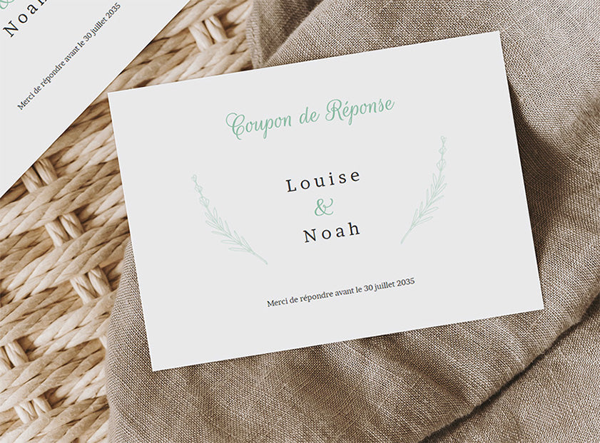 Coupon-réponse mariage