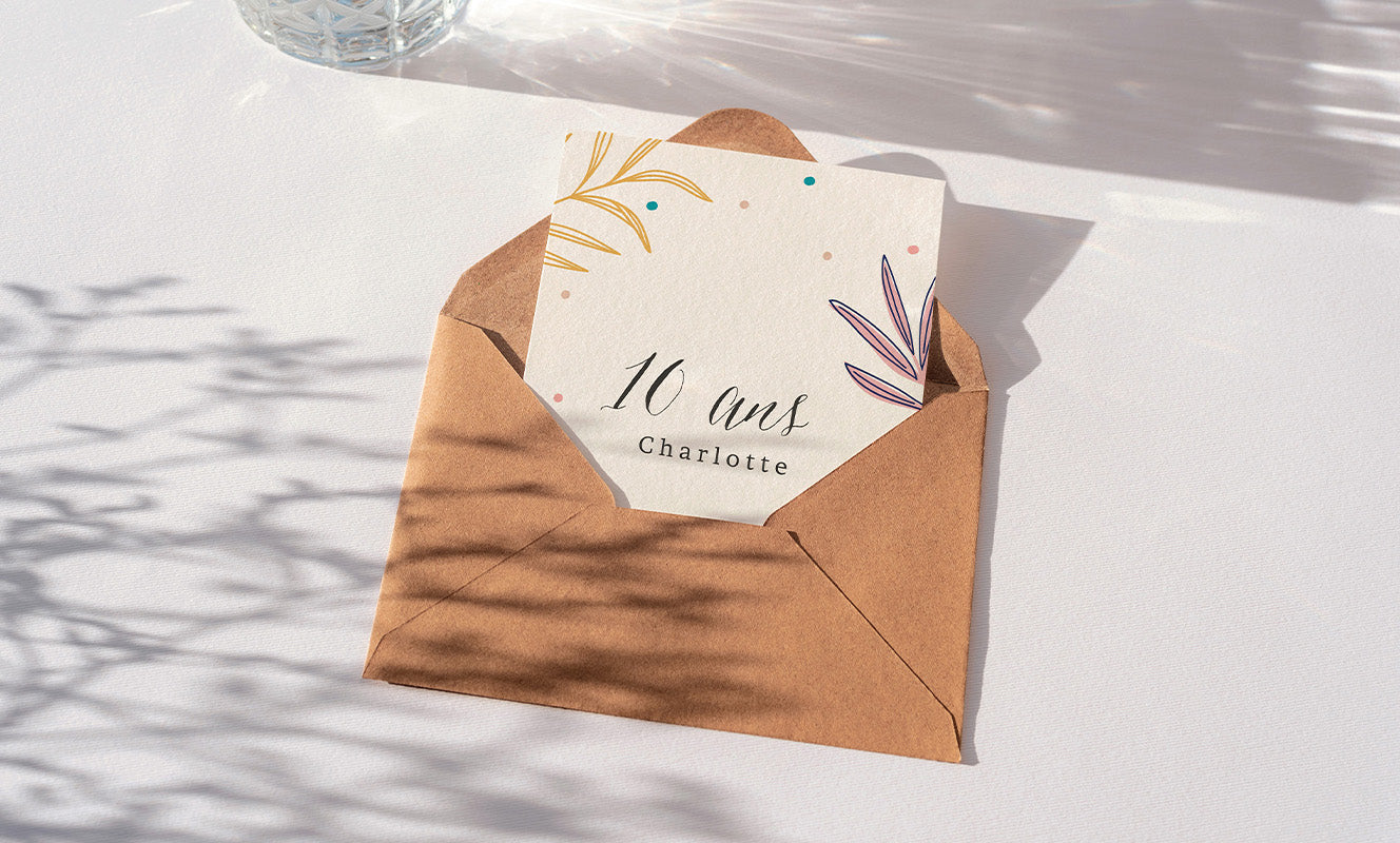 Carte invitation anniversaire enfant