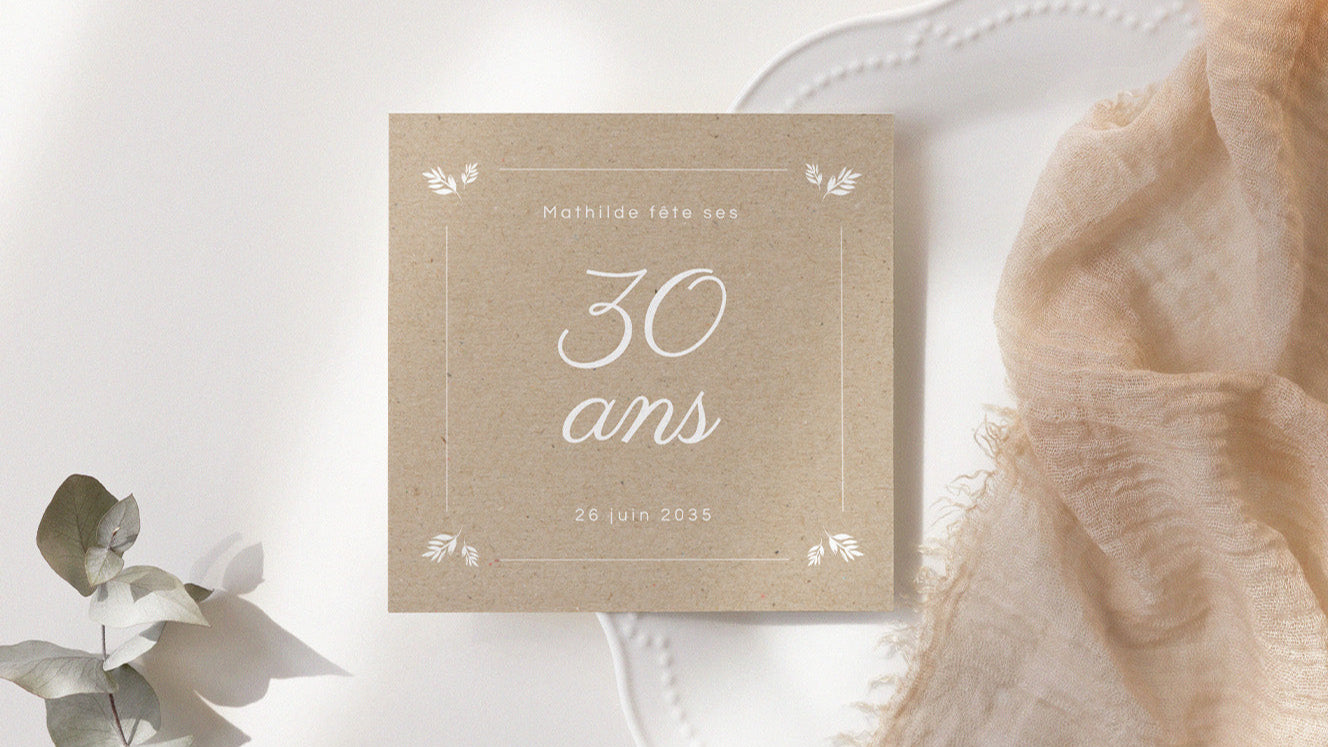 Carte invitation anniversaire adulte